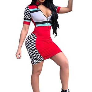 ❤️Ladies race car 🏎 red dress❤️